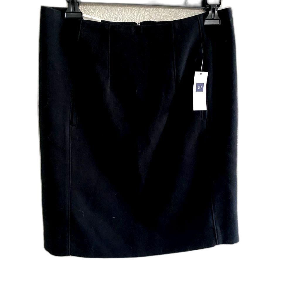Gap Black Pencil Skirt Stretch Lined Work Skirt Size 4 NWT